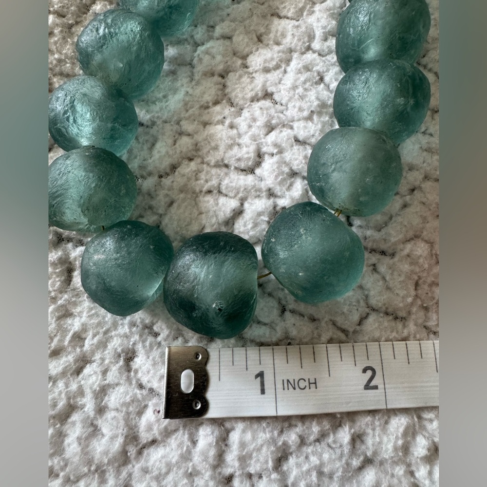 NWT Banana Republic Aegean Indigo Blue Aqua Glass Necklace - Picture 9 of 10